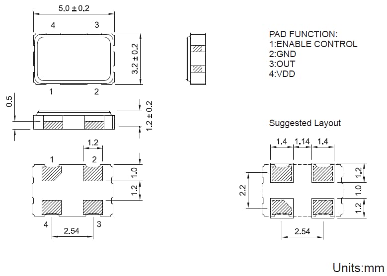 TXC 7C SMD CMOS CXO Oscillators